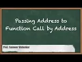 Passing Address to Function Call by Address Pointers in C Programming Data Structures GATE CSE