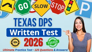 DPS Written Test Texas 2026 125 Real Questions Answers DMV Knowledge Permit Practice Test
