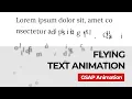 Flying Text Animation Effects with GSAP