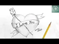 How to draw love heart ArtbyAbhijit