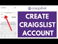 How to Setup Create an Account on Craigslist Craigslist Account Sign Up
