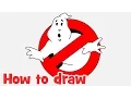 How to draw Ghostbusters logo step by step