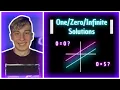One Solution No Solution Infinite Solutions Systems of Equations Algebra 1