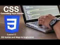 Part 2 - CSS Syntax and how to implement CSS tutorial for beginners in Urdu Zuhaib Siddiqui
