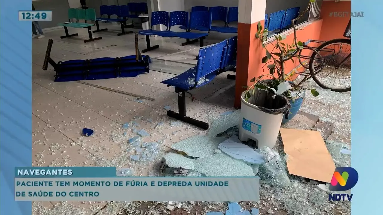 Paciente tem momento de fúria e depreda unidade de saúde em Navegantes