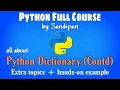 Lec 14 Dictionary in Python Contd extra topics with examples Python full course