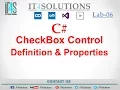 C Tutorial - CheckBox Control Definition with Properites and Events