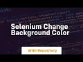 selenium change background color