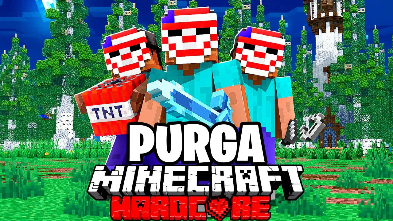100 Jugadores Simulan una PURGA DE FANTASÍA en Minecraft...