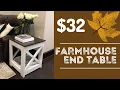 Build a Farmhouse End Table for 32