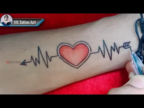 Download MP3 How to make Temporary Heart and Arrow tattoo at home | homemade tattoo | DIY tattoo | tatu