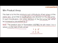 Min Product Array TCS Codevita Preparation Codevita Questions and Answers