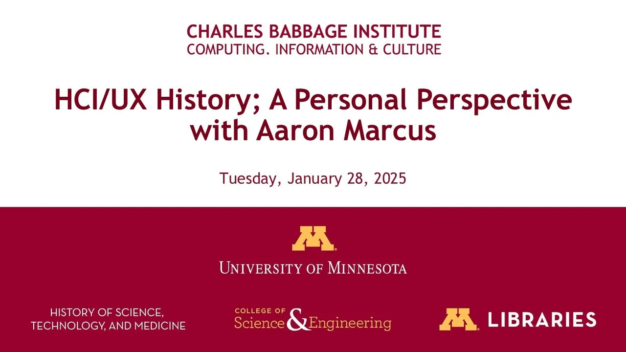 HCI/UX History: A Personal Perspective with Aaron Marcus