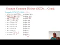 Cryptography and Network Security - Euclidean Algorithm Extended Euclidean Algorithm