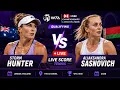 Storm Hunter vs Aliaksandra Sasnovich LIVE SCORE TENNIS WTA HSBC CHAMPIONSHIPS LONDON 2026
