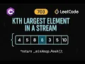 LeetCode 703 Kth Largest Element in a Stream C Solution Priority