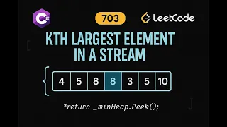 LeetCode 703 Kth Largest Element in a Stream C Solution Priority