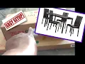 HOW TO SETUP Walmart Weston Home Declan 5 Piece Faux Marble Top Black Metal Frame Dining Set
