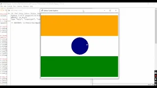 Drawing Indian flag using python easy explanation in telugu telugu coder