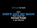 Forrest Frank - GOD'S GOT MY BACK (KARAOKE VERSION)