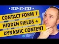 Adding Contact Form 7 Hidden Fields With Dynamic Data Contact Form 7 Tutorials Part 6