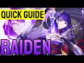 5 Minute Guide to Raiden Shogun Genshin Impact