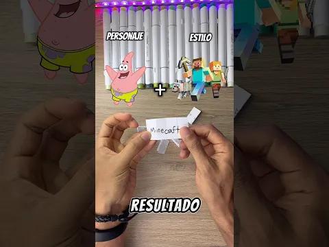 Dibujé a Patricio pero estilo MINECRAFT 🩷 #dibujos #drawing #art