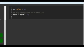 Decrement a Number with Javascript freeCodeCamp Basic Javascript