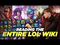 Reading The ENTIRE League of Legends Wiki in One Go