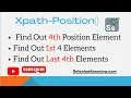 Position in Xpath - How to find out Middle elements www seleniumlearning com