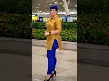 Download Lagu Pretty Air Hostess Smiling | Elegant Flight Attendant with Grace \u0026 Charm