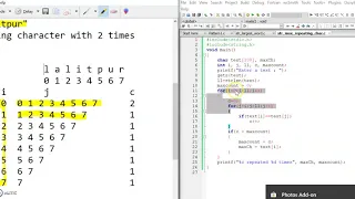 C Programming - String Example Maximum Repeating Frequency Character