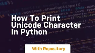 How to print unicode character in python