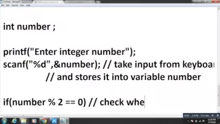 C Program to find Even Odd number number