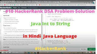 HackerRank Java Int to String DSA Problem Solution in Hindi in Java