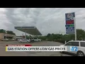 Gas station offers low gas prices