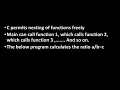 Nesting of functions and Recursion Programming in C