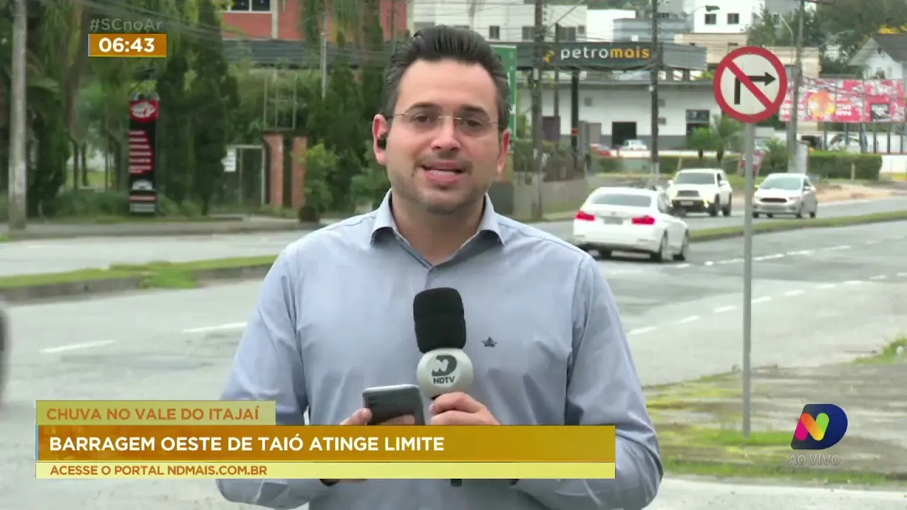 Região do Vale do Itajaí está em estado de atenção devido à constante chuva
