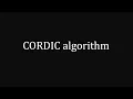 CORDIC Algorithm