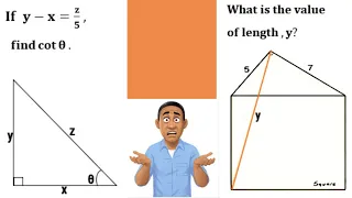 Find cot teta and hence what is the value of length y Can you solve them