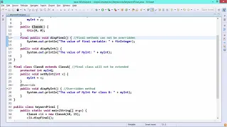 Java Essentials - Final keyword in java