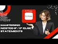 What is Nested if and ifelse statements in C Programming in C full course C lectures