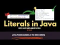literals in java