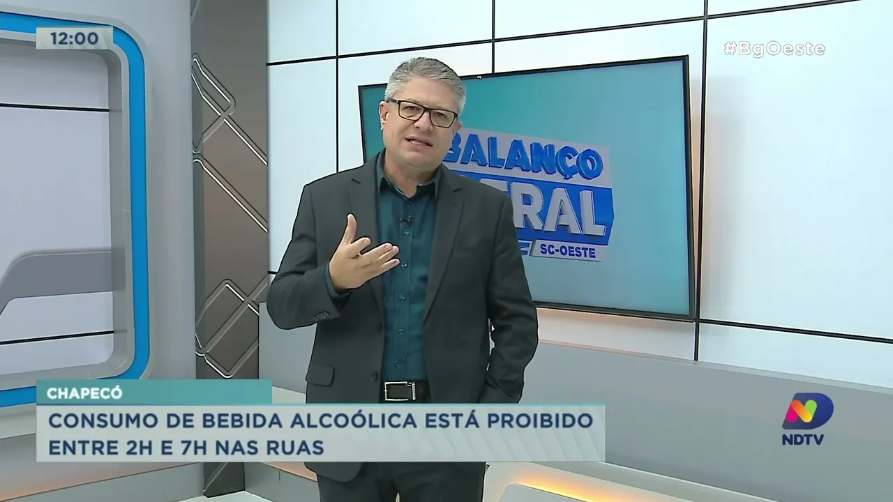 Consumo de bebida alcoólica está proibido entre 2h e 7h nas ruas de Chapecó