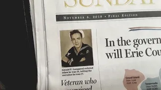Obituary For World War II Veteran and Pearl Harbor Survivor Gerald F Langgood on the Front Page of