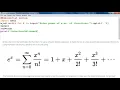 Python program to evaluate exponential series
