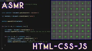 ASMR typing Multiplication Table with HTML CSS and JavaScript no talking