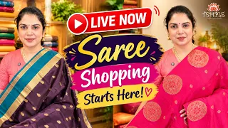 ✨ NEW ARRIVALS | Saree Shopping LIVE | templedesigner.com