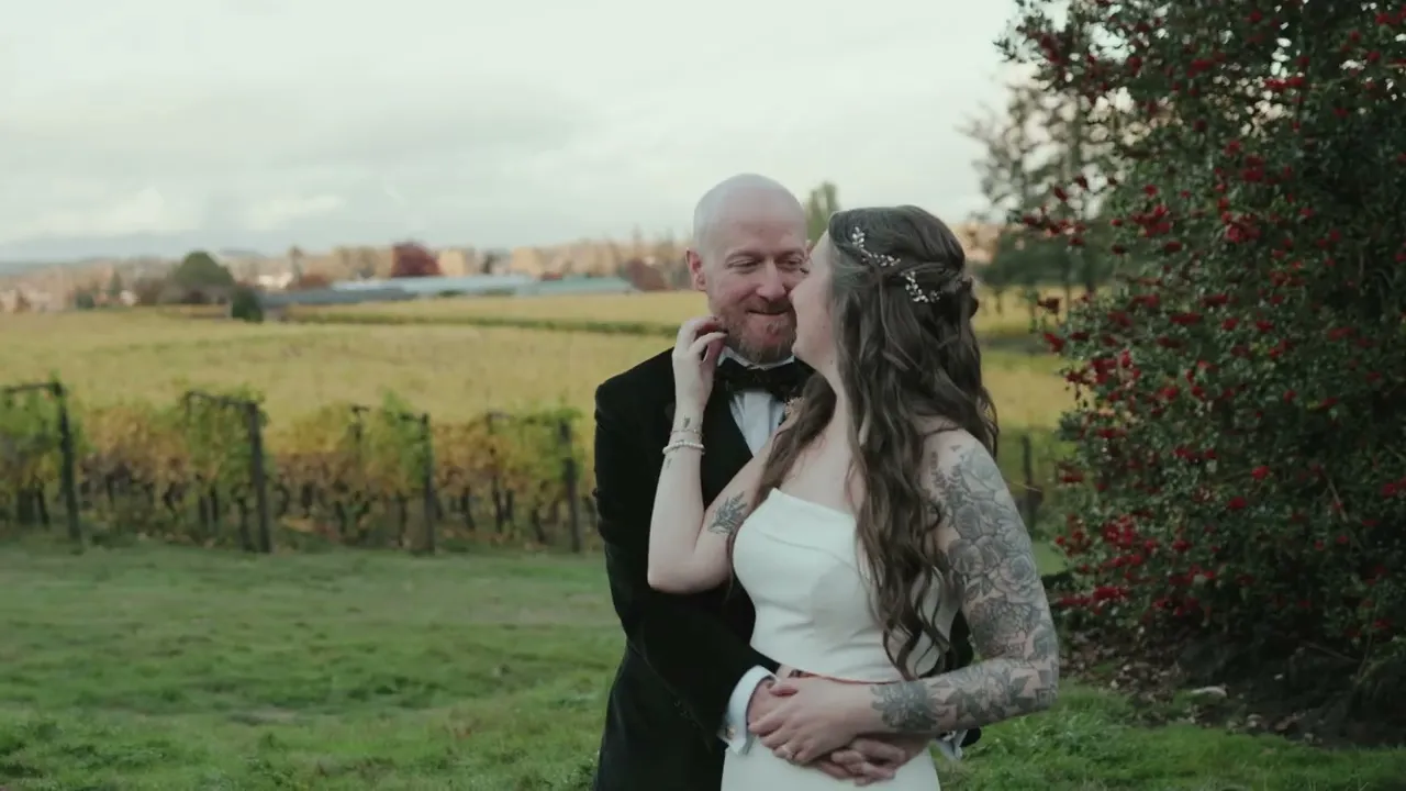 Watch Elise & Alex’s short wedding highlight at Church & State Winery - Victoria, British Columbia — video preview