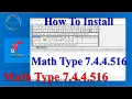 How To Setup MathType V 7 4 4 516